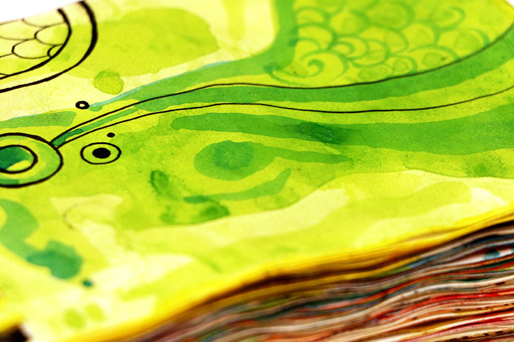 Abstract Experimentation with green scales